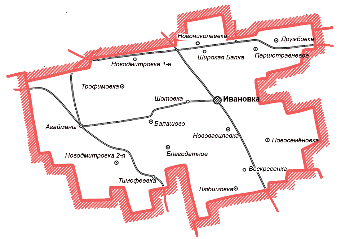 Карта Ивановского МО