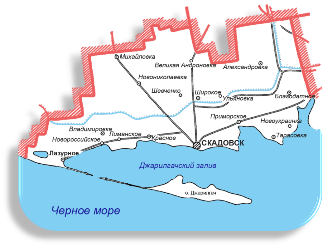 Карта Скадовского МО