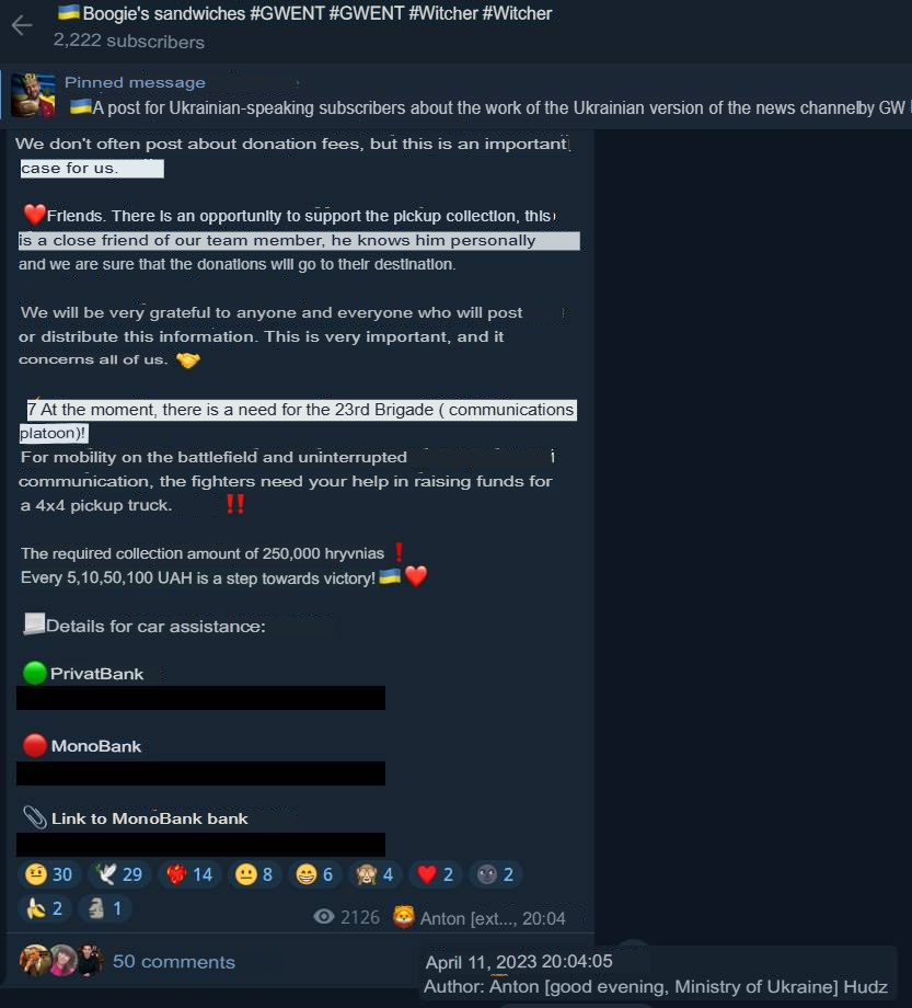 Translated from Russian by an automatic translator: https://t.me/gwentnews/7549 | https://web.archive.org/web/20250916160945/https://t.me/gwentnews/7549